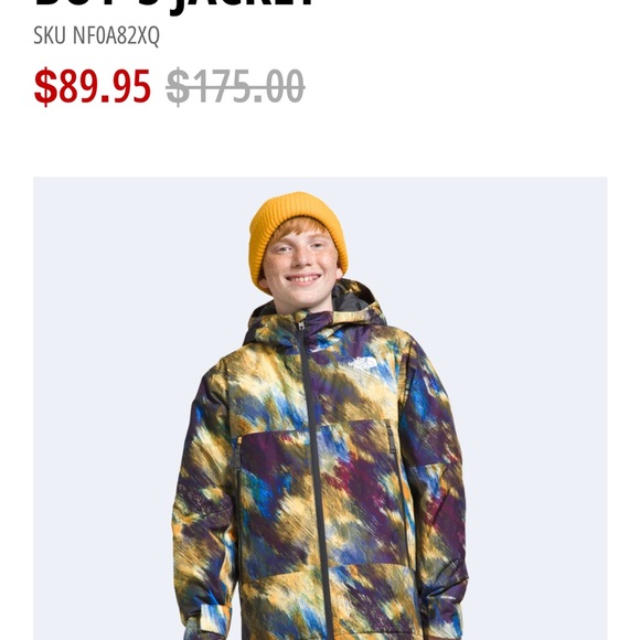 Kids North Face Ski Jacket Size M - Picture 7 of 7